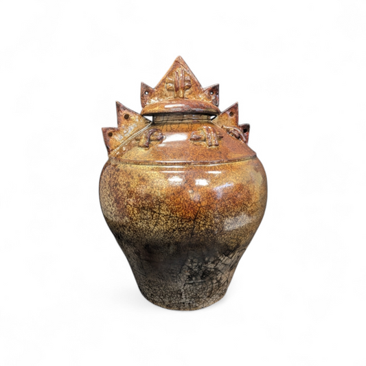 Raku Cathedral Pot