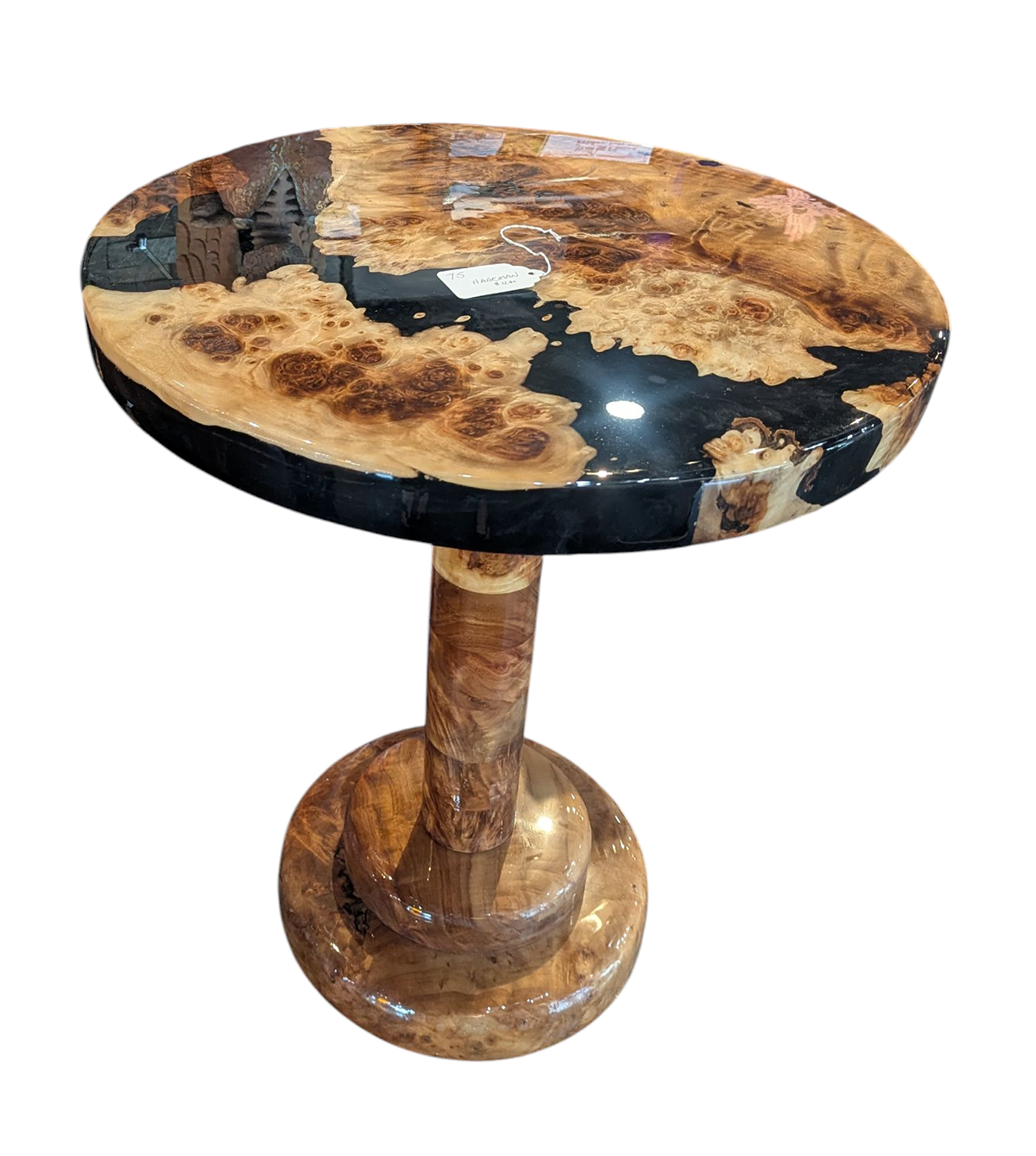 75 Side Table Mappa Burl