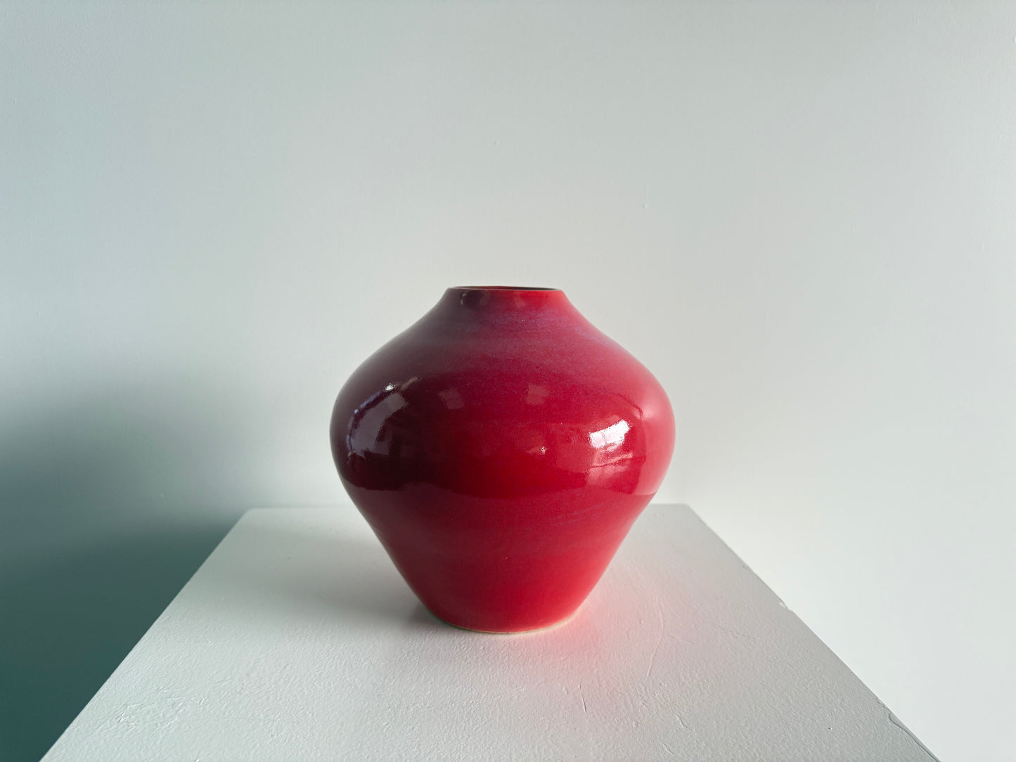 Bright Red Vase