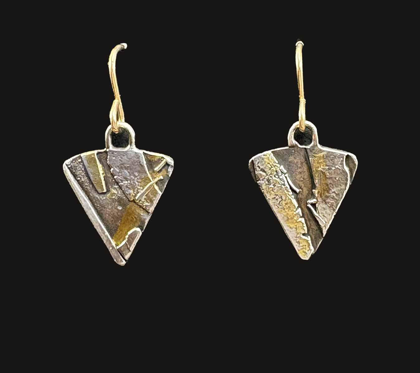 155 Triangular earrings, 1/2" wide