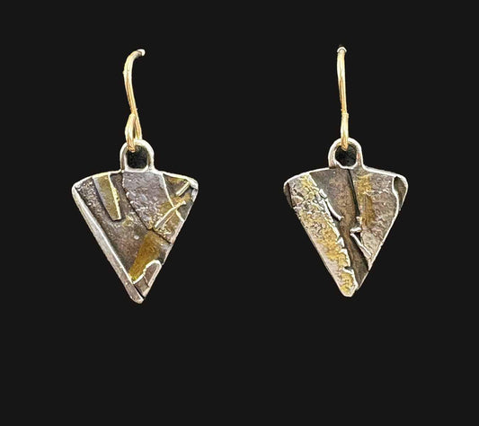 155 Triangular earrings, 1/2" wide