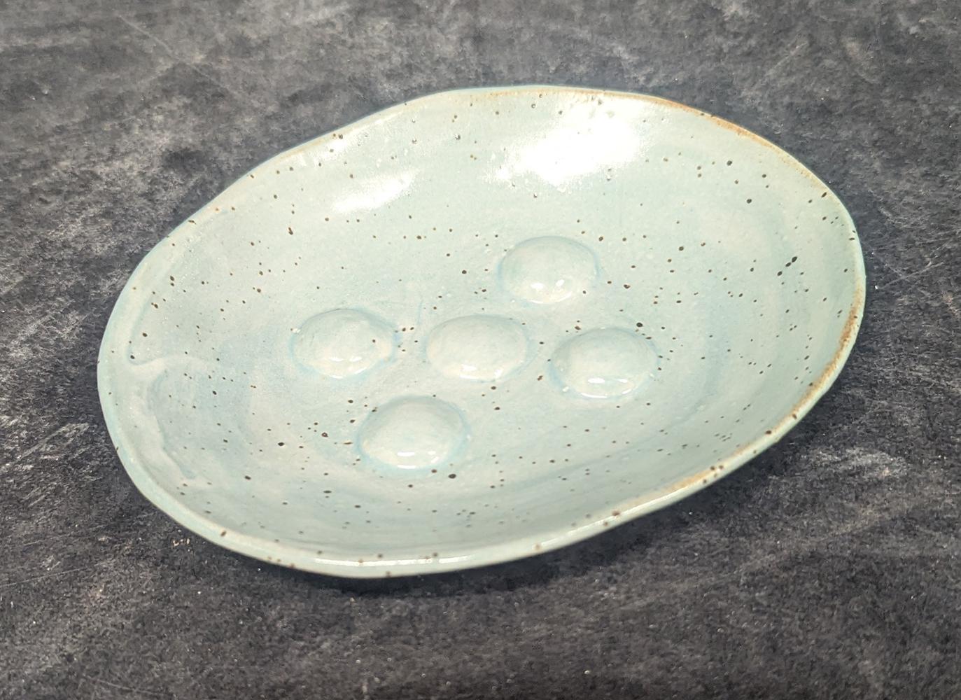 153 Light Blue Bubble Dish