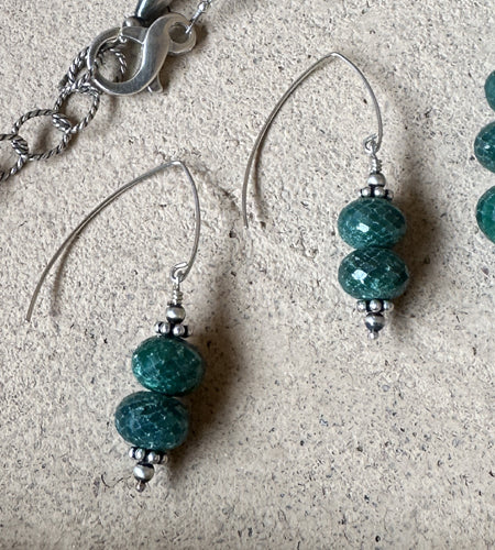 Faceted Emerald Earrings 1375