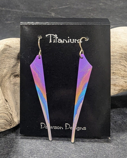 801 Long Skinny Triangle Earrings