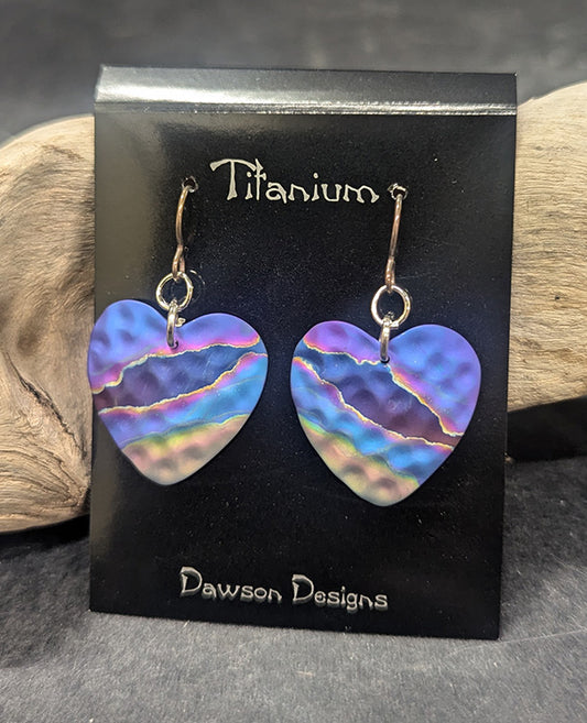 811 Hammered Heart Earrings