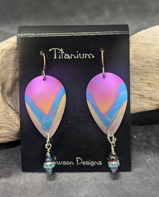 813 Sunset Hot air balloon Earrings