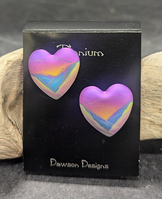 815 Sunset Heart Post Earrings