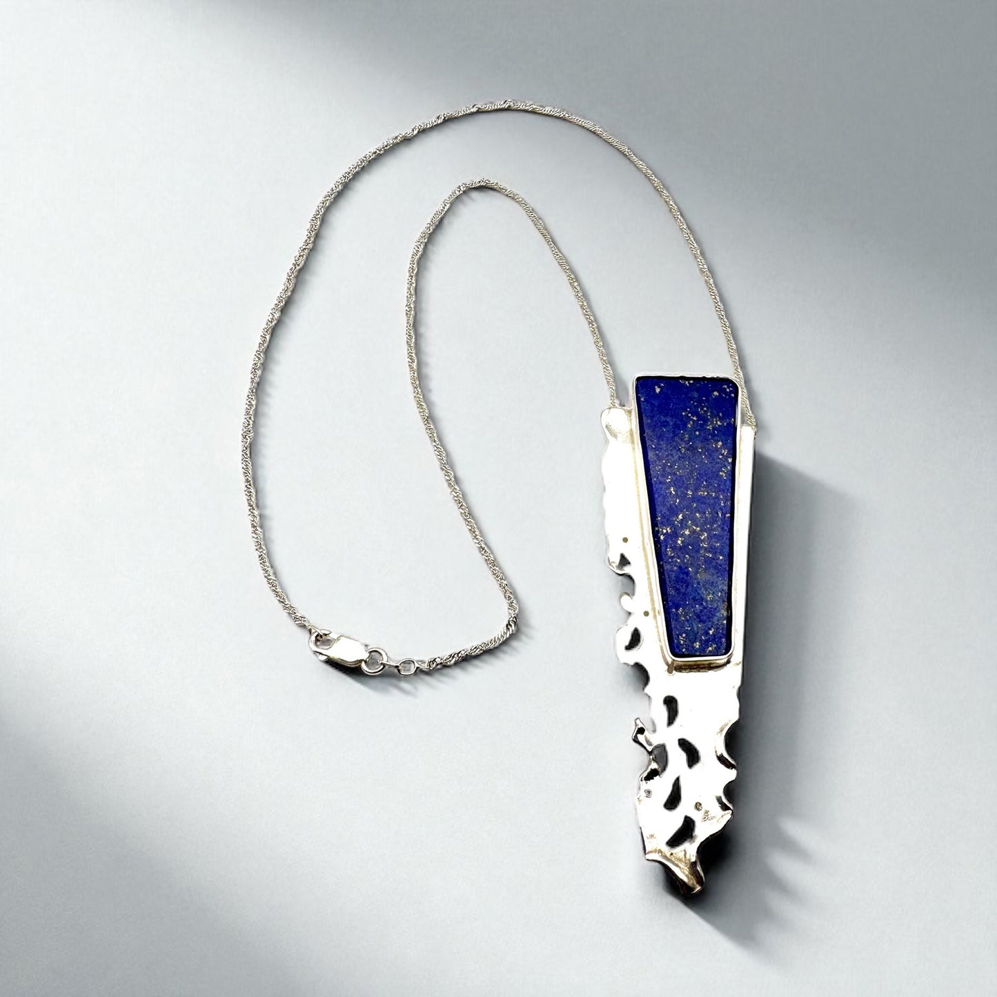 Lapis Cutout Sterling Silver Pendant