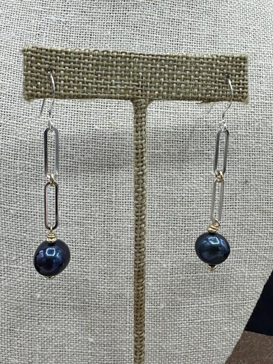 5164 Peacock Pearl Earrings