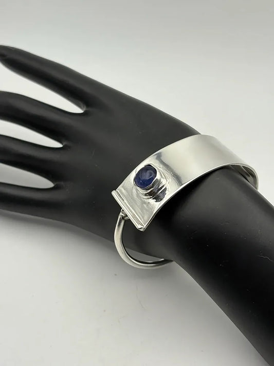Curved Silence with Azure Heart Cuff