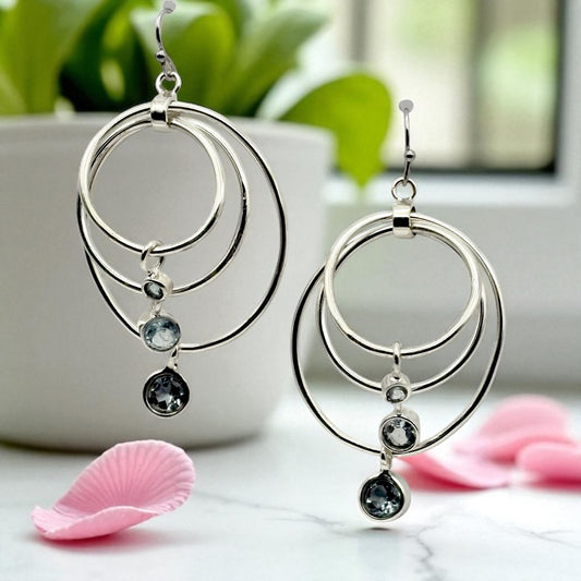 Ringing Out Blue Earrings