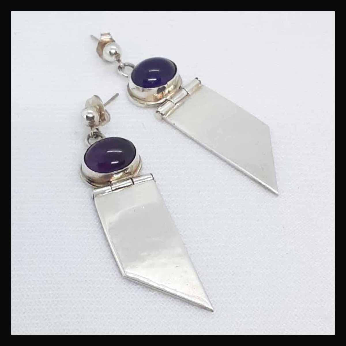 213 Amy Bezel Mount Earrings