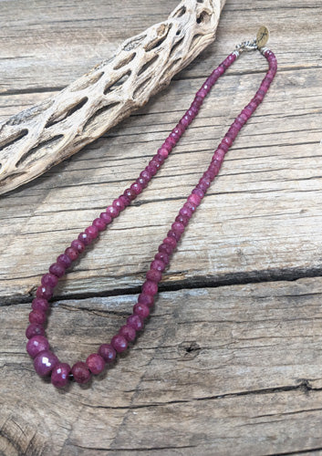 Faceted Ruby Necklace 324