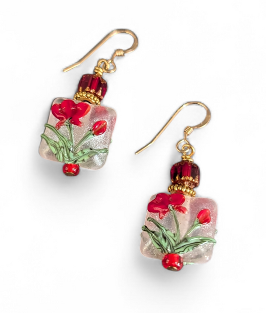 9216 Lampwork Glass Earrings