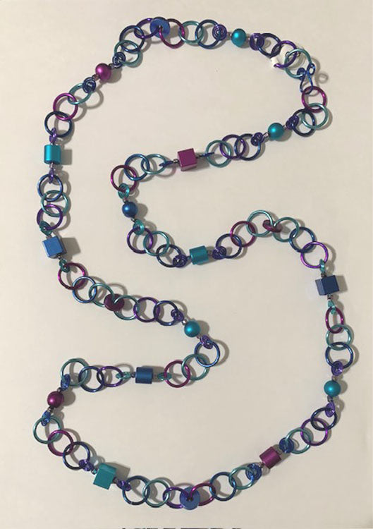 Anodized Aluminum Long Necklace 138