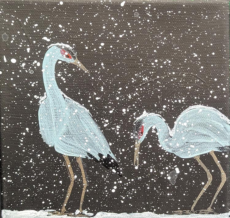 Cranes in Snow 181