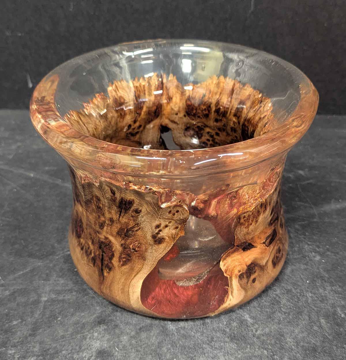 65 Mappa Burl / clear Epoxy Bowl