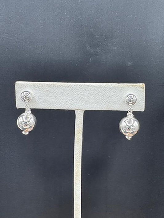 5037 10mm Sterling silver bead studs