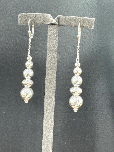 5086 Sterling Cascading Bead Earrings