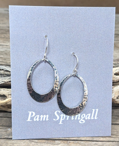 SRS Hammered Oval Earrings 318