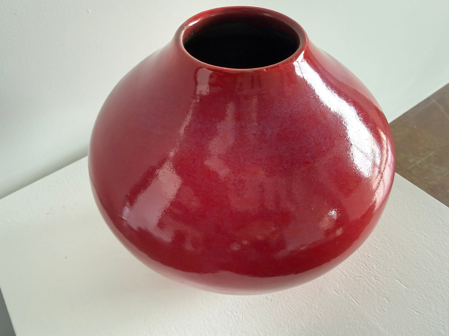 Bright Red Vase