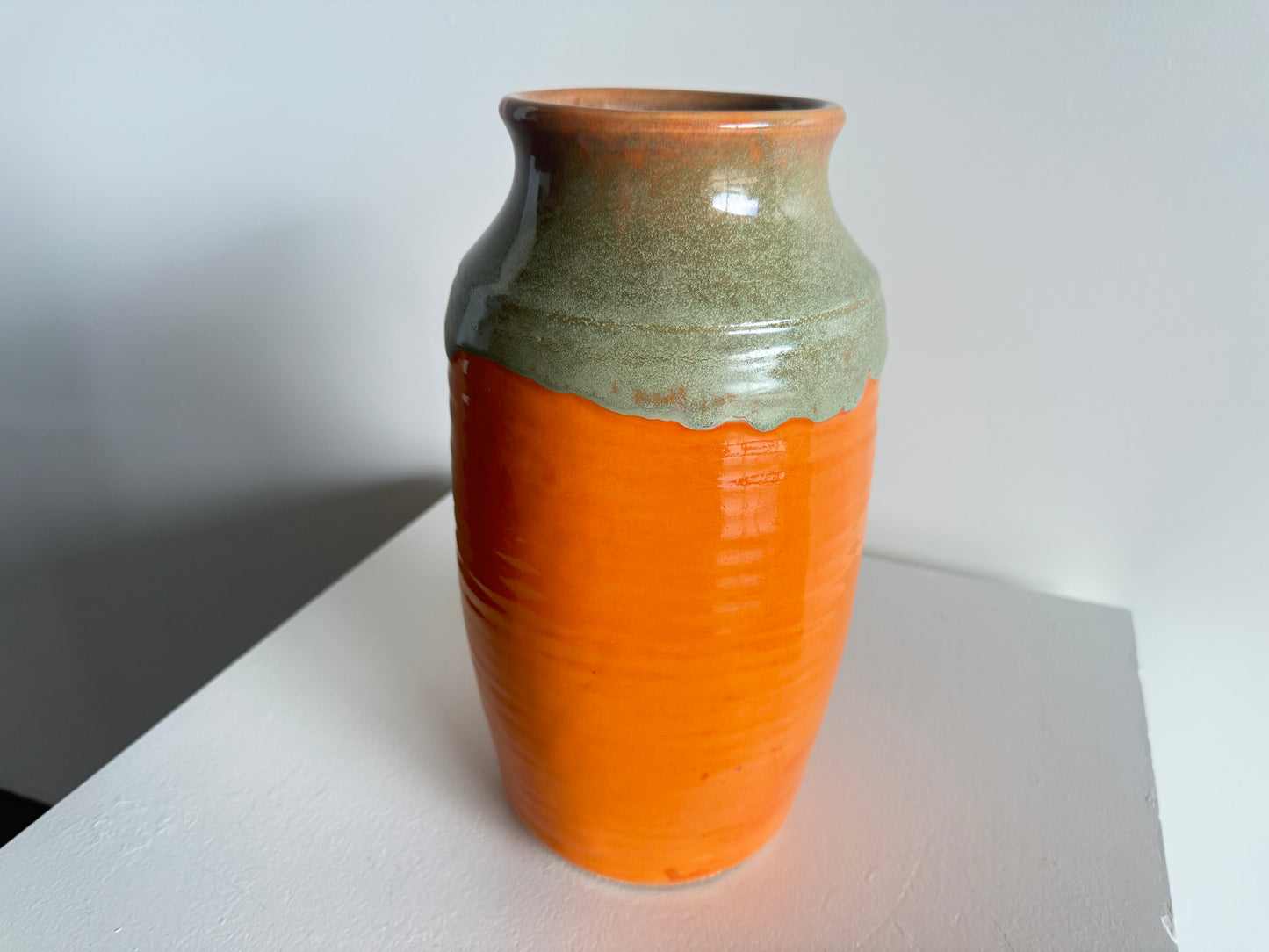 Tall Orange Vase