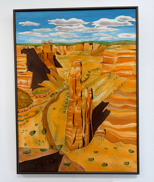 Spider Rock Silk Painting