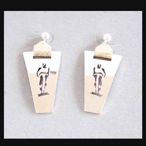 Picture It Earrings: Bicyclist 42