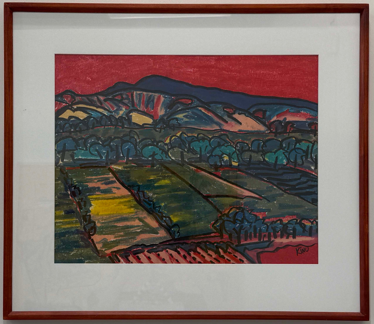 Unknown (pastel in red)
