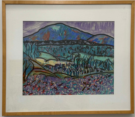 Unknown (pastel in blue and purple)