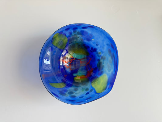 Wall Plate - Cobalt Orange Flare