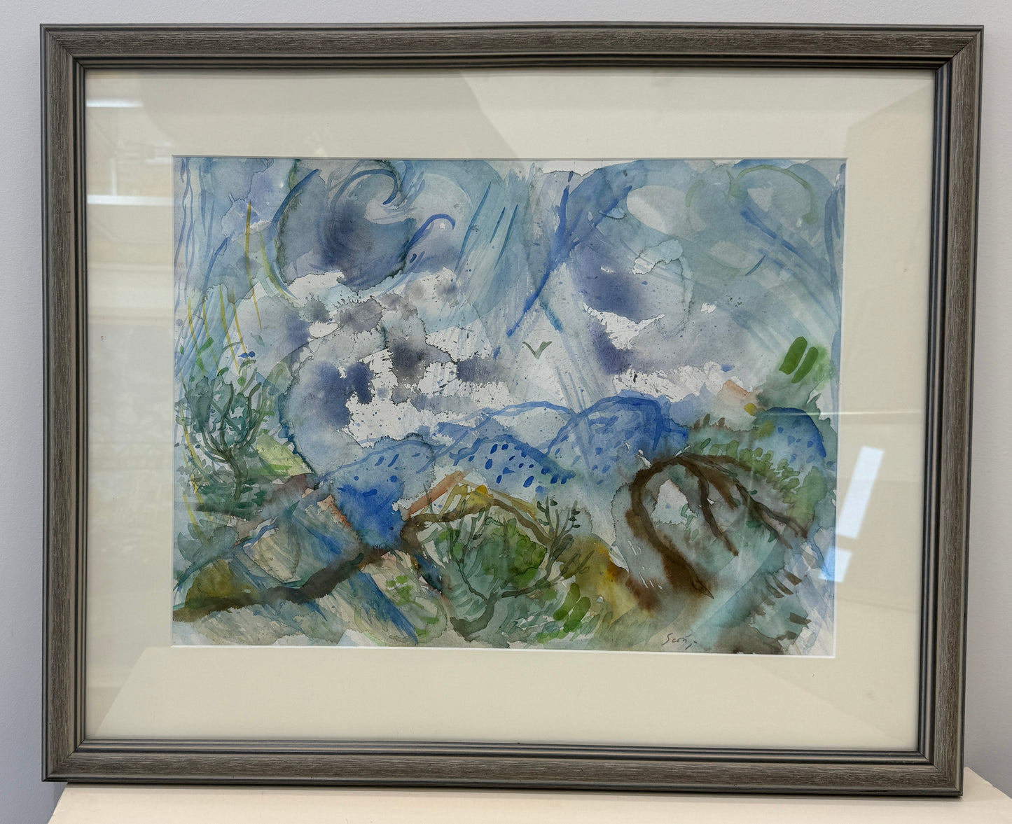 Abstract in Blue (landscape)