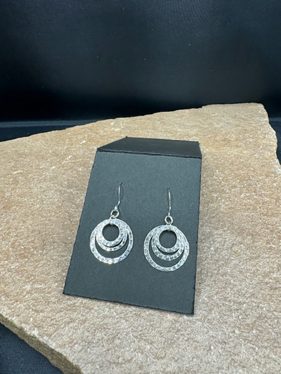 Hammered SS Earrings 4404