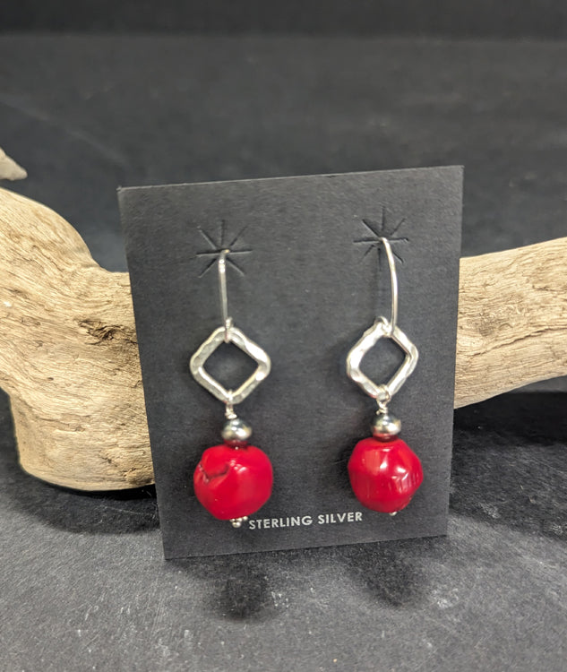 Red Coral Earrings 1430 - 0 x 0 x 0