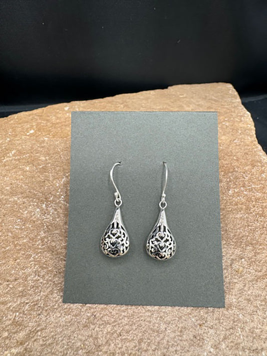 Filigree Teardrop Earrings 4402