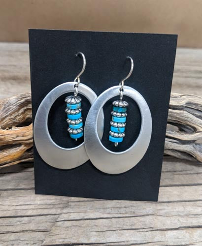 Aluminum Oval Earrings 254