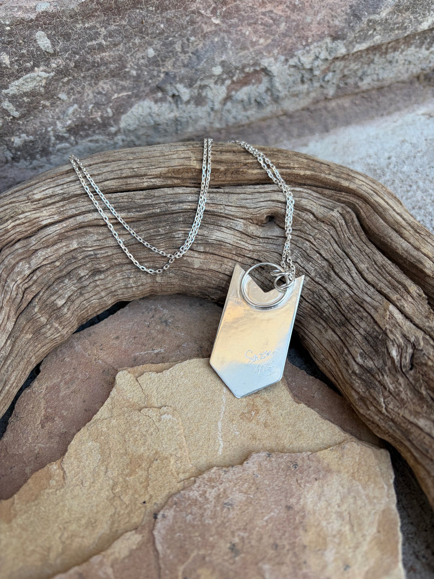 Sodalite Cabochon Arrow Pendant