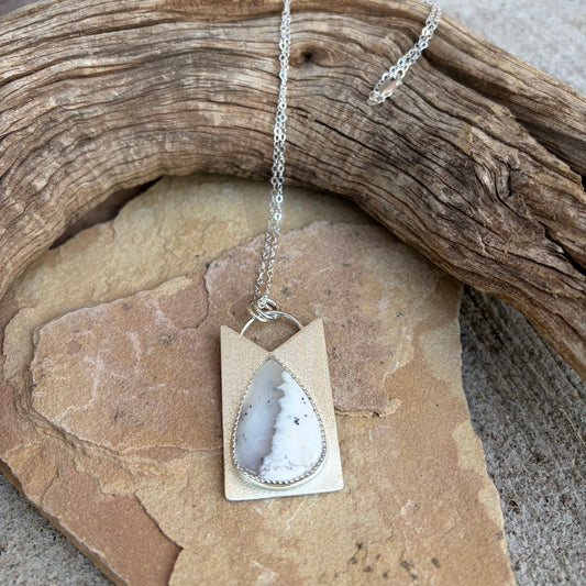 Teardrop Dendritic Agate Pendant