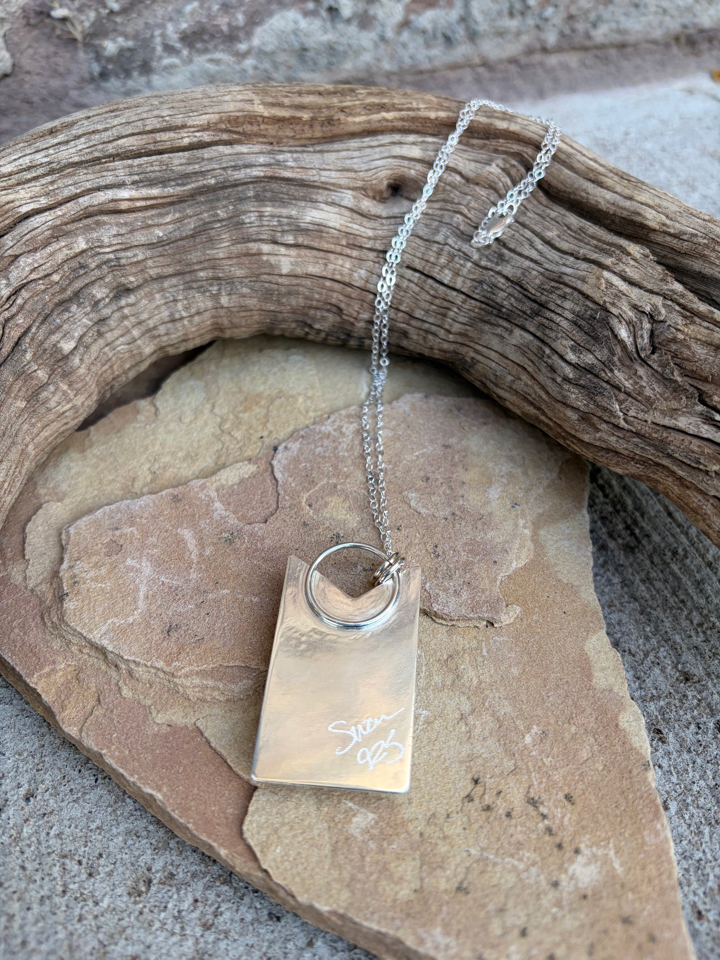 Teardrop Dendritic Agate Pendant