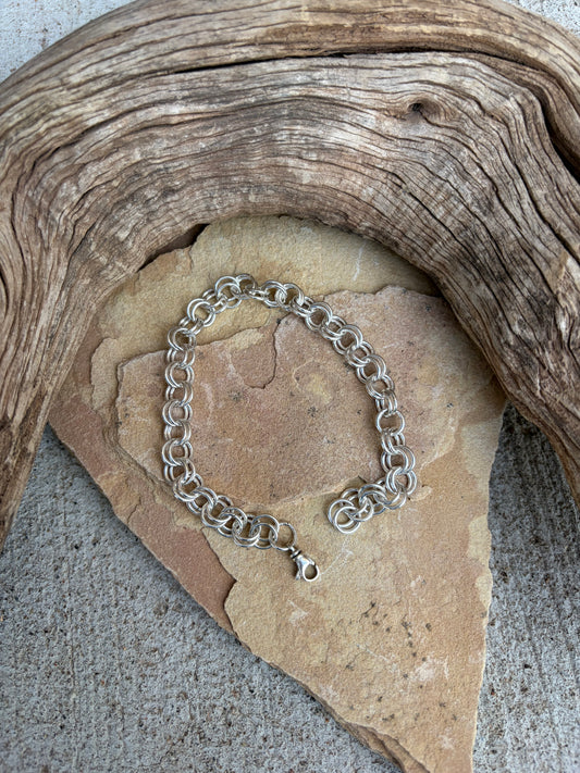Sterling Silver Double Link Bracelet