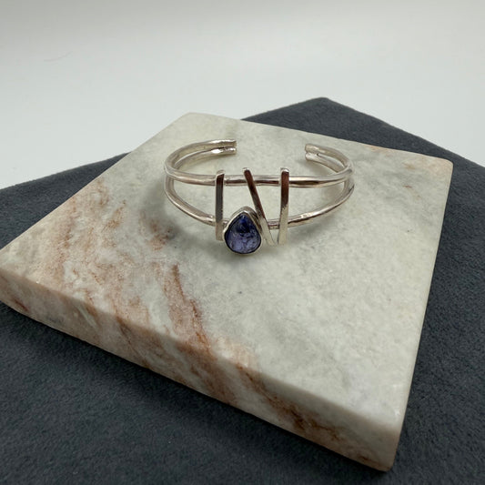Tanzanite Sterling Silver Cuff