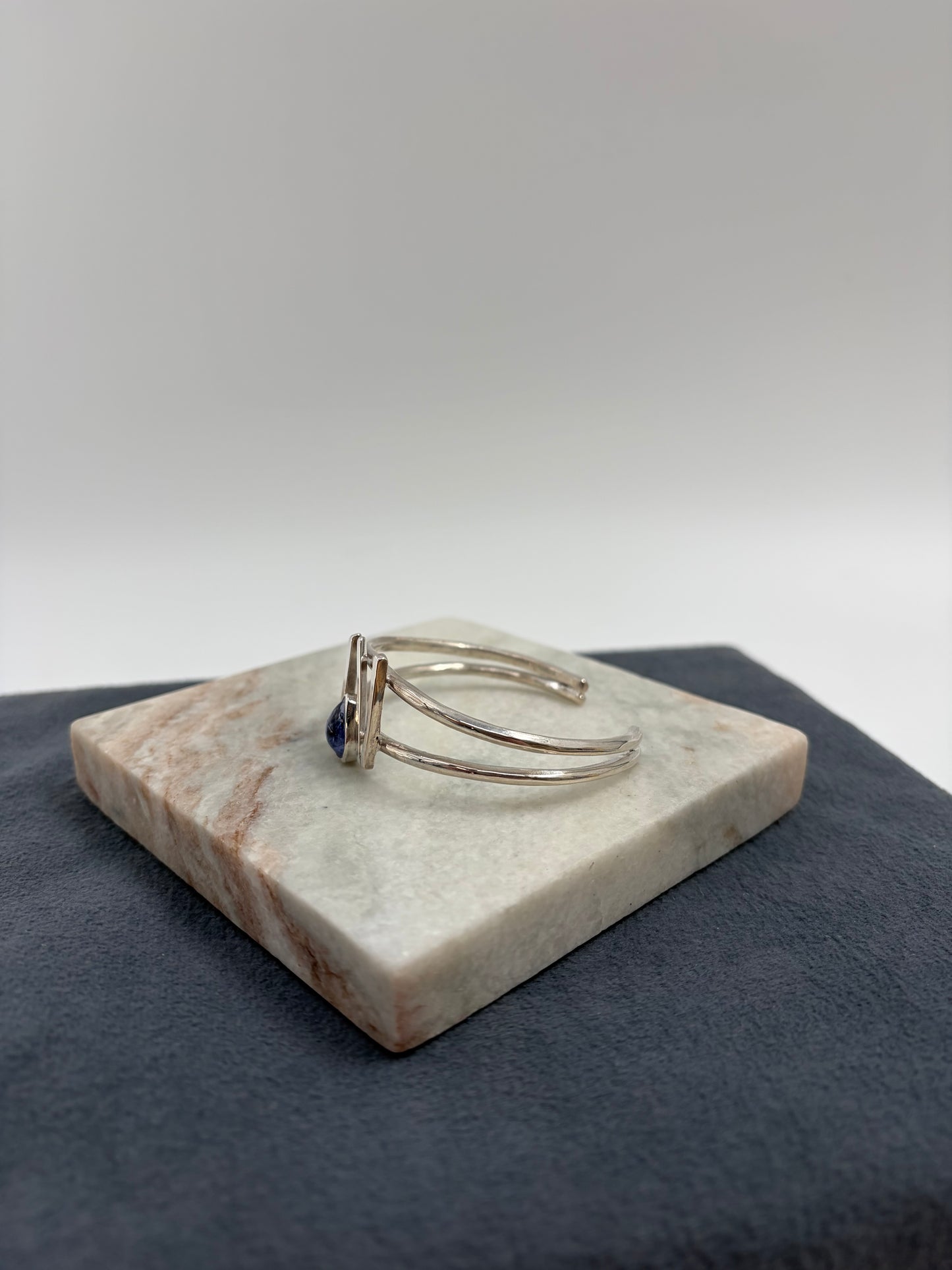 Tanzanite Sterling Silver Cuff