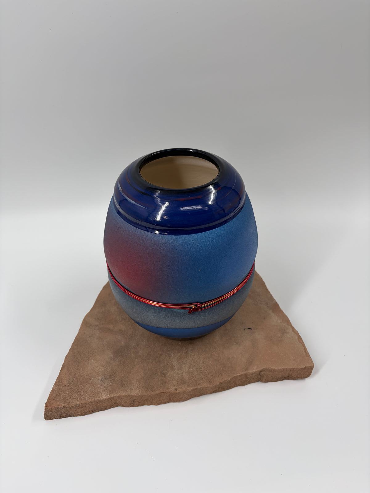 Southwest Abstract Vase in Blue