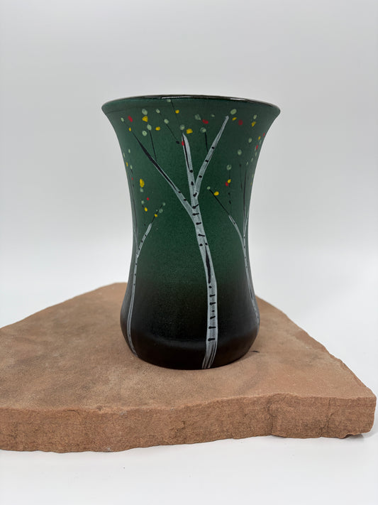 Fluted Aspen Vase in Green