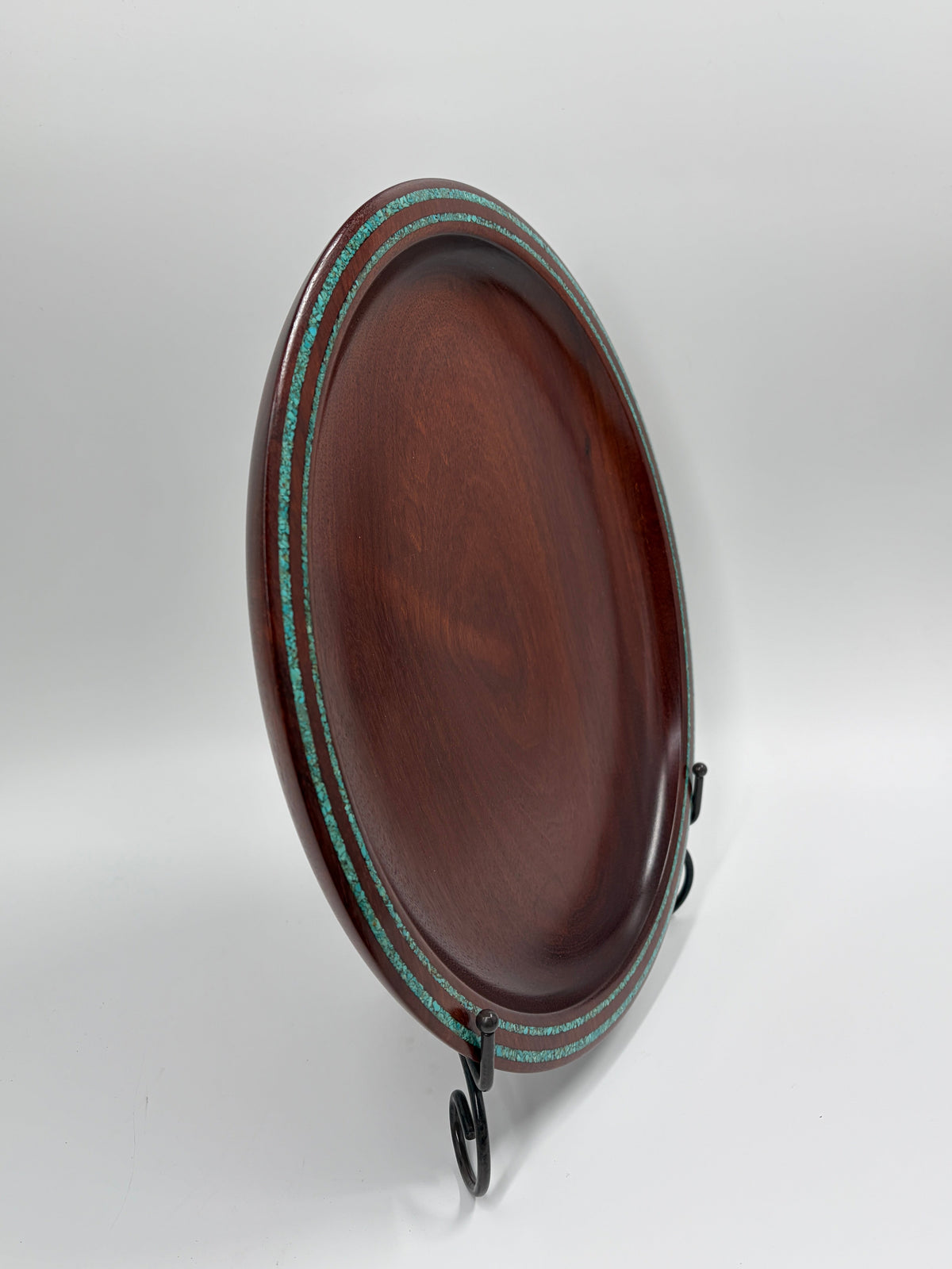 Bloodwood and Turquoise Platter