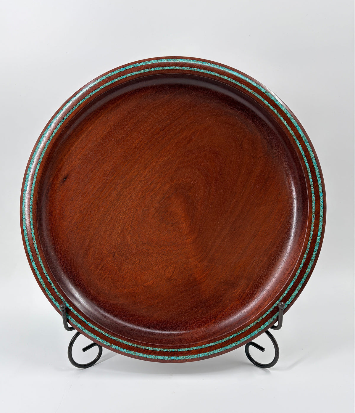 Bloodwood and Turquoise Platter