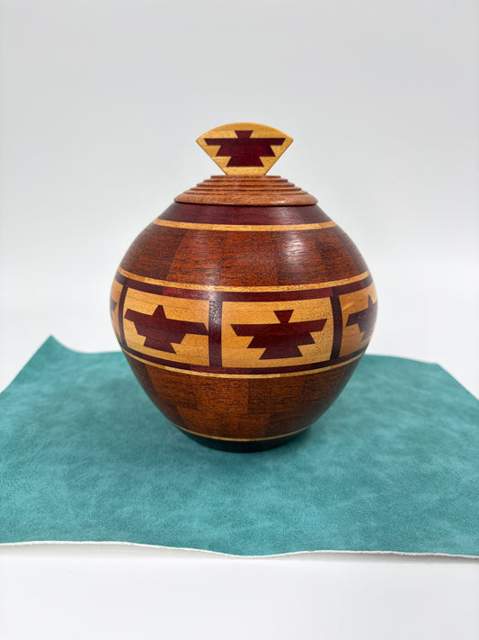 Lidded Thunderbird Pot