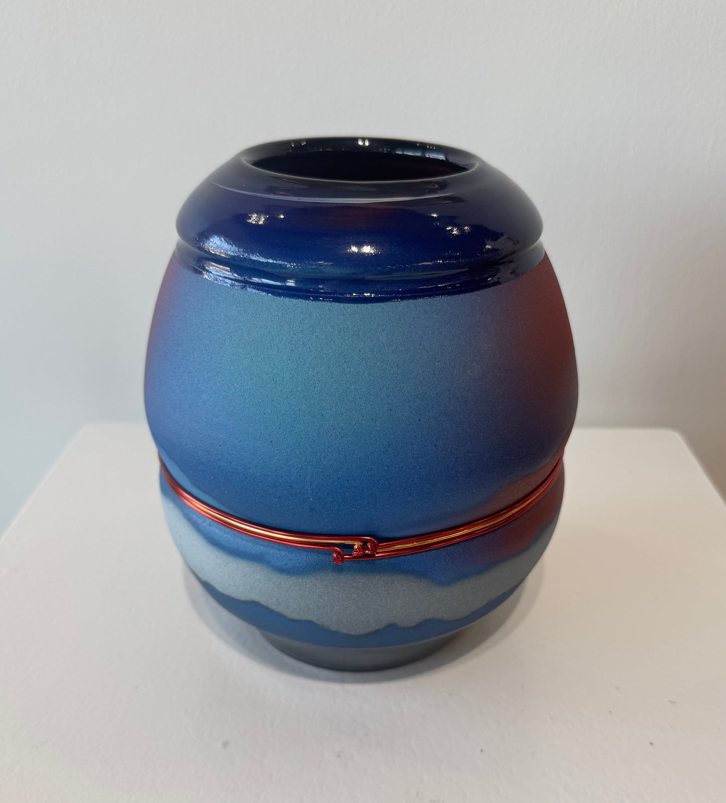Abstract Southwest Vase in Blue