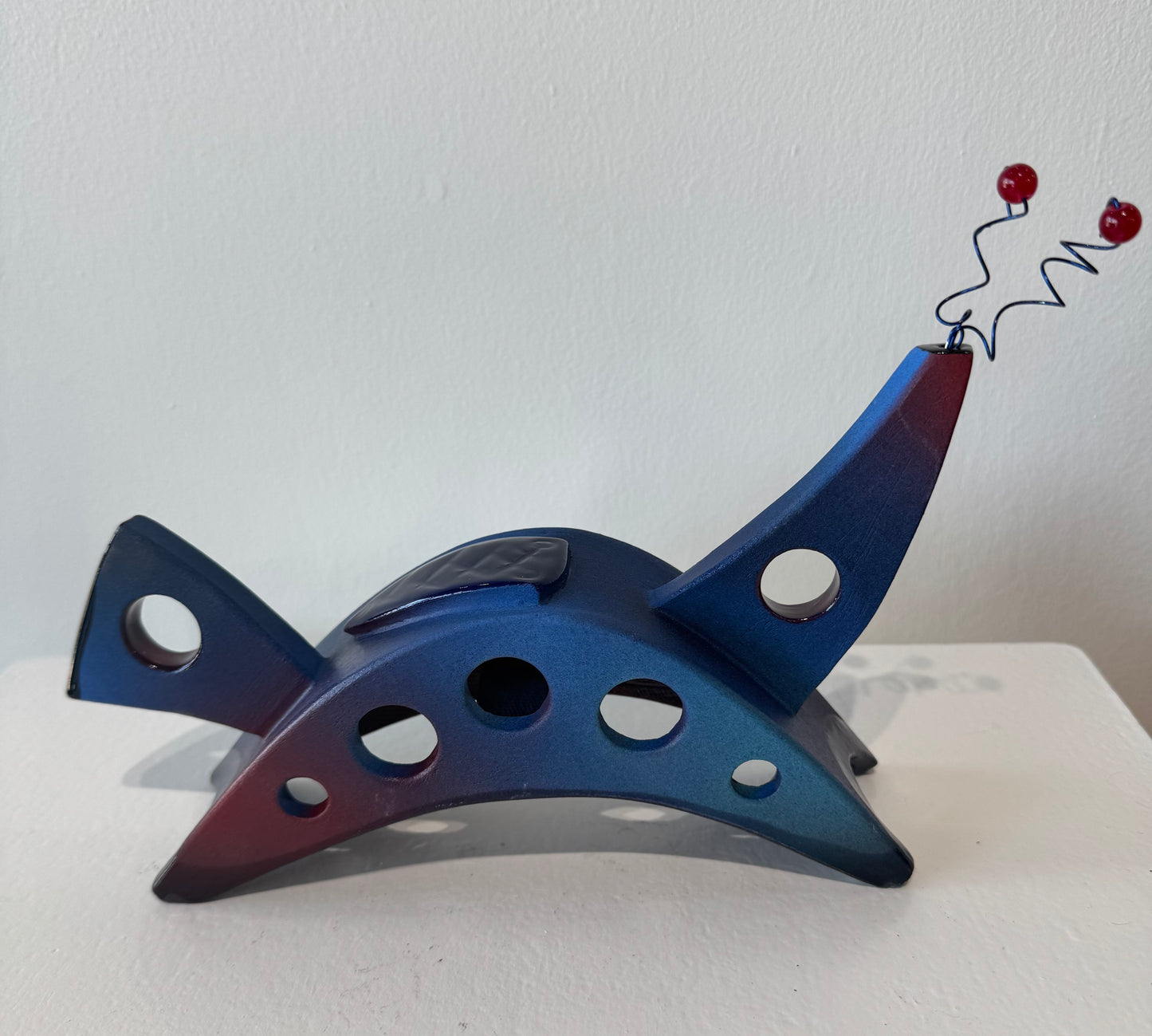 Holey Blue Tea Pot