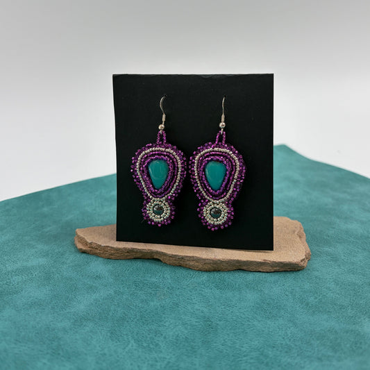 Turquoise and Hematite Earring